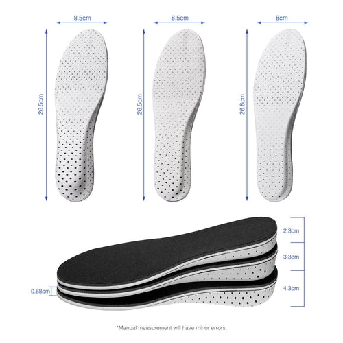Men Women Invisible Height Increase Insoles Heel & Comfort