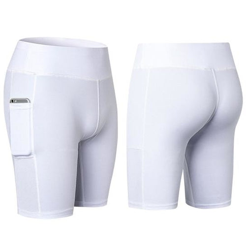 All Seasons Yoga Shorts With Phone Pocket - Breathable & Stretch
