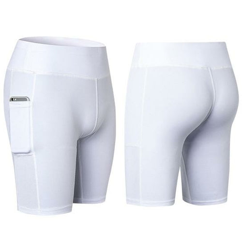 All Seasons Yoga Shorts With Phone Pocket - Breathable & Stretch