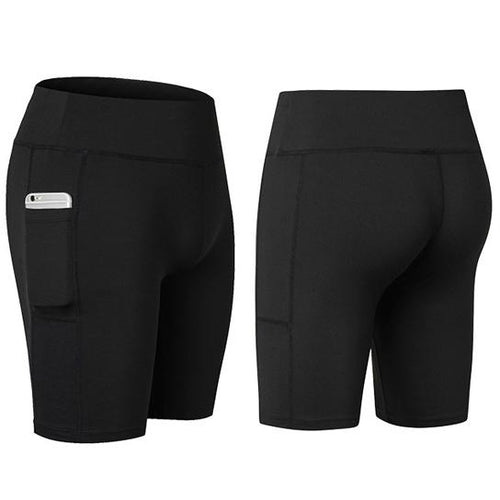 All Seasons Yoga Shorts With Phone Pocket - Breathable & Stretch
