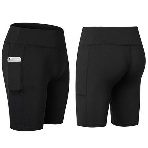 All Seasons Yoga Shorts With Phone Pocket - Breathable & Stretch